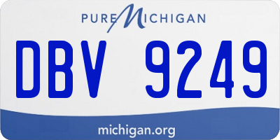 MI license plate DBV9249