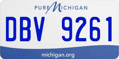 MI license plate DBV9261