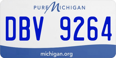 MI license plate DBV9264