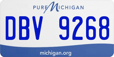 MI license plate DBV9268
