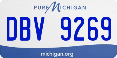MI license plate DBV9269