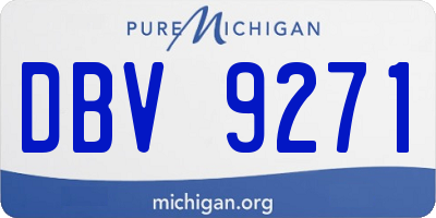 MI license plate DBV9271