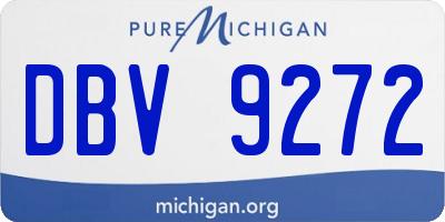MI license plate DBV9272
