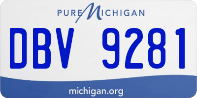 MI license plate DBV9281
