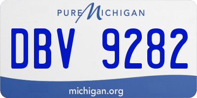 MI license plate DBV9282