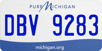 MI license plate DBV9283