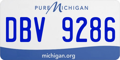 MI license plate DBV9286