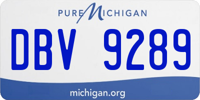 MI license plate DBV9289