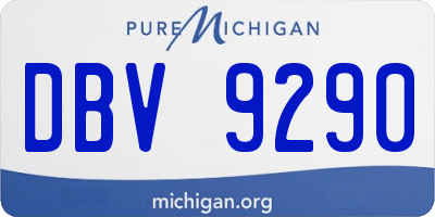 MI license plate DBV9290