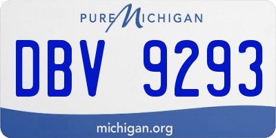 MI license plate DBV9293