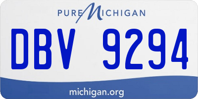MI license plate DBV9294