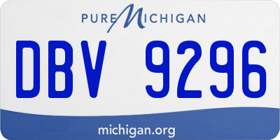 MI license plate DBV9296