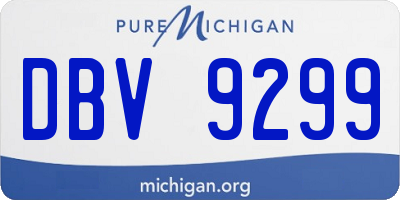 MI license plate DBV9299