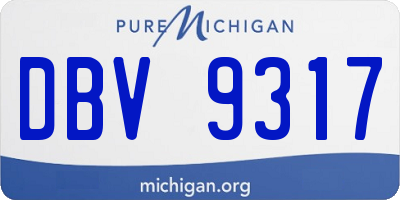MI license plate DBV9317