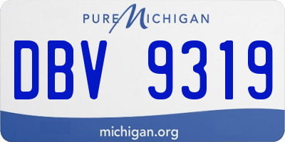 MI license plate DBV9319