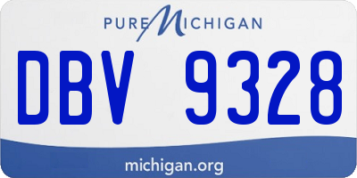 MI license plate DBV9328