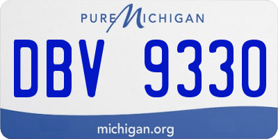 MI license plate DBV9330
