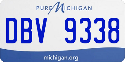MI license plate DBV9338
