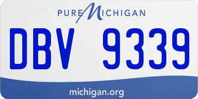 MI license plate DBV9339