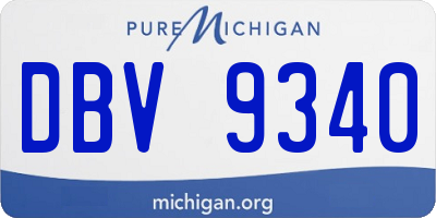 MI license plate DBV9340
