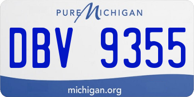 MI license plate DBV9355