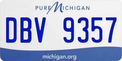 MI license plate DBV9357