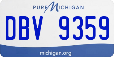 MI license plate DBV9359