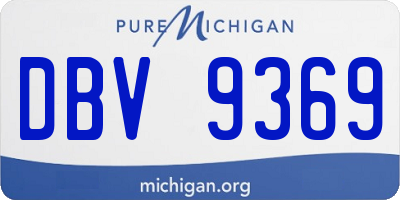 MI license plate DBV9369