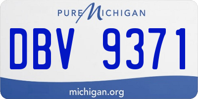 MI license plate DBV9371