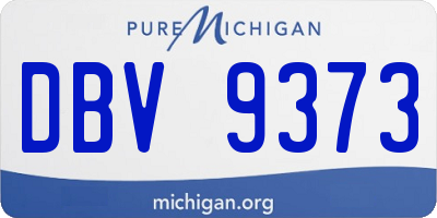 MI license plate DBV9373