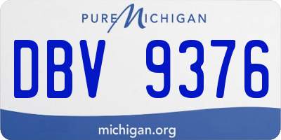 MI license plate DBV9376