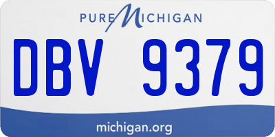 MI license plate DBV9379