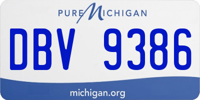 MI license plate DBV9386