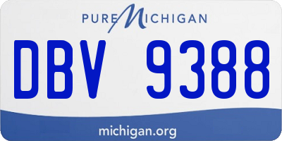 MI license plate DBV9388