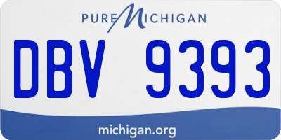 MI license plate DBV9393
