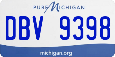 MI license plate DBV9398