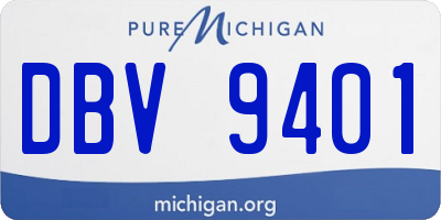 MI license plate DBV9401