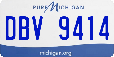 MI license plate DBV9414