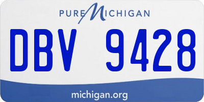 MI license plate DBV9428