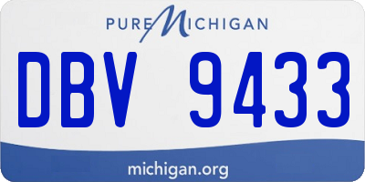 MI license plate DBV9433