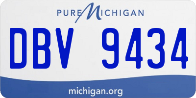 MI license plate DBV9434