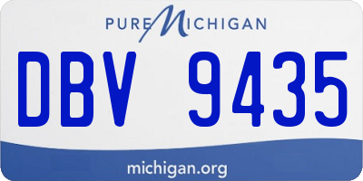 MI license plate DBV9435