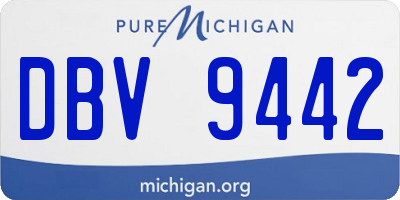 MI license plate DBV9442