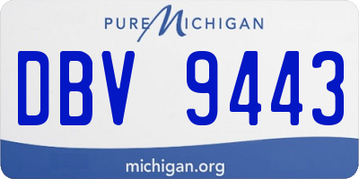 MI license plate DBV9443