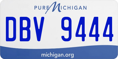 MI license plate DBV9444