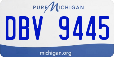 MI license plate DBV9445