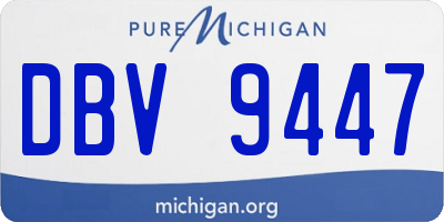 MI license plate DBV9447