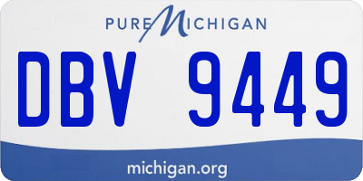 MI license plate DBV9449