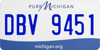 MI license plate DBV9451