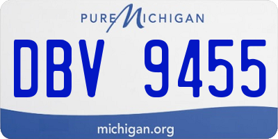 MI license plate DBV9455